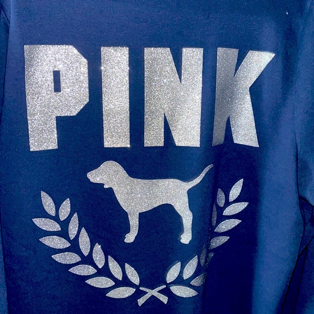 Dark Blue zip-up PINK jacket